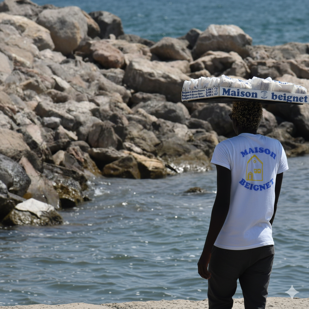 Equipe Maison Beignet face a l'ocean